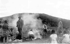 Schoolwannern in de Dünen. Klick op to'n Vergröttern!