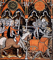 Deborah treckt mit de Suldaten. Klick op to'n Vergröttern!