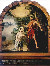 Jesus sin Dööp. Bild in'n Lettner