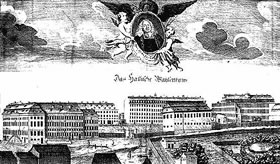 Dat Franckesch Münnelhuus to Halle. Klick op to'n Vergröttern!