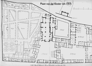 Plaan vun dat Johannisklooster. Klick op to'n Vergröttern!